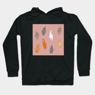 Kitties with their tails up. Art. Hoodie